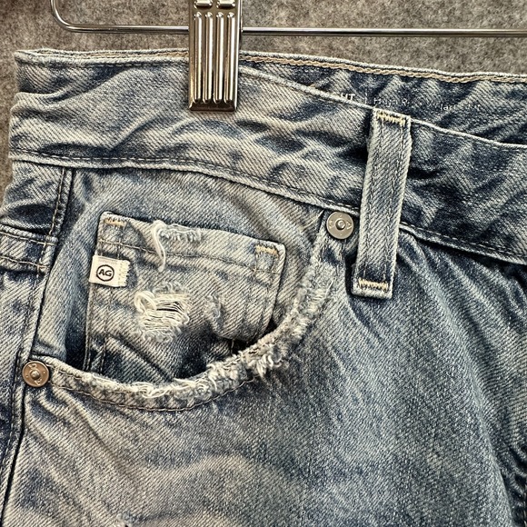 Adriano Goldschmied AG Alexxis Straight Jeans Womens 28 R Distressed High Rise - Picture 3 of 14